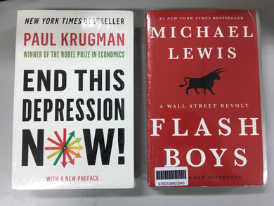 Michael Lewis Pack : 2 books in one- Flash Boys & End This Depression Now! - BookMarket
