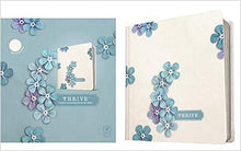 Load image into Gallery viewer, NLT THRIVE Creative Journaling Devotional Bible (Hardcover, Blue Flowers)
