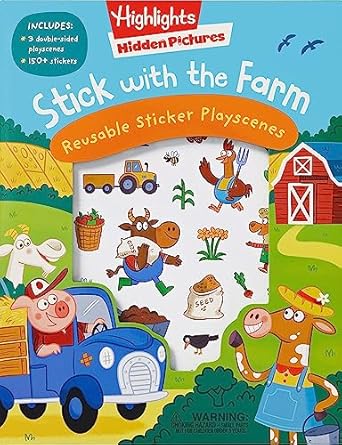 Stick Farm Hidden Pictures Reusable Sticker Playscenes