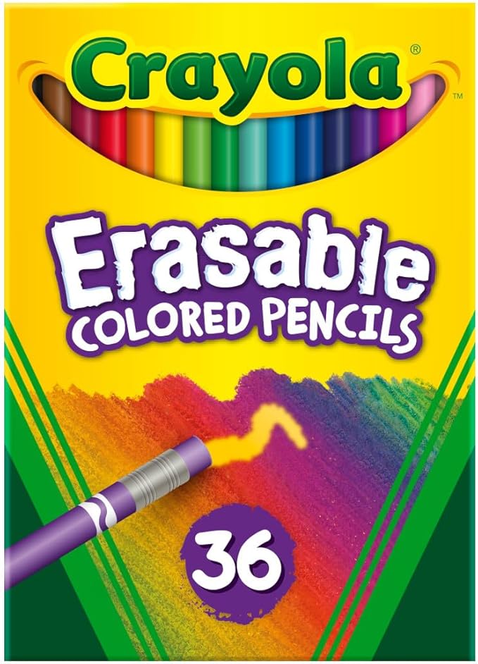 Colored Pencils Erasable 36Ct