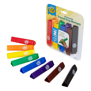 Yk Tripod Grip Wash Markers  8'S