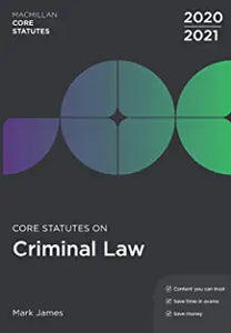 Core Statutes on Criminal Law 2020-21