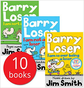 Barry Loser Collection Jim Smith 10 Books Set (I am not a Loser, I am still not a Loser, I am so over being a Loser, I am sort of a Loser, Barry Loser and the holiday of doom, Barry Loser and the Case - BookMarket