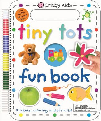 Tiny Tots Fun Book : Stickers, Coloring, and Stencils! with Multi-Colored Pen - BookMarket