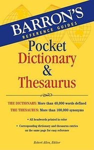 Barron'S Pocket Dictionary & Thesaurus
