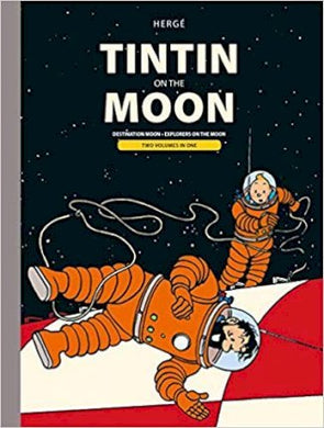 Tintin Moon Bindup Destination Moon & Explorers on the Moon. - BookMarket