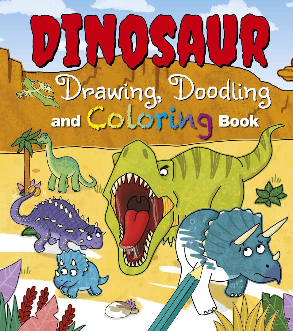Dinosaur Drawing, Doodling & Colouring Book - BookMarket
